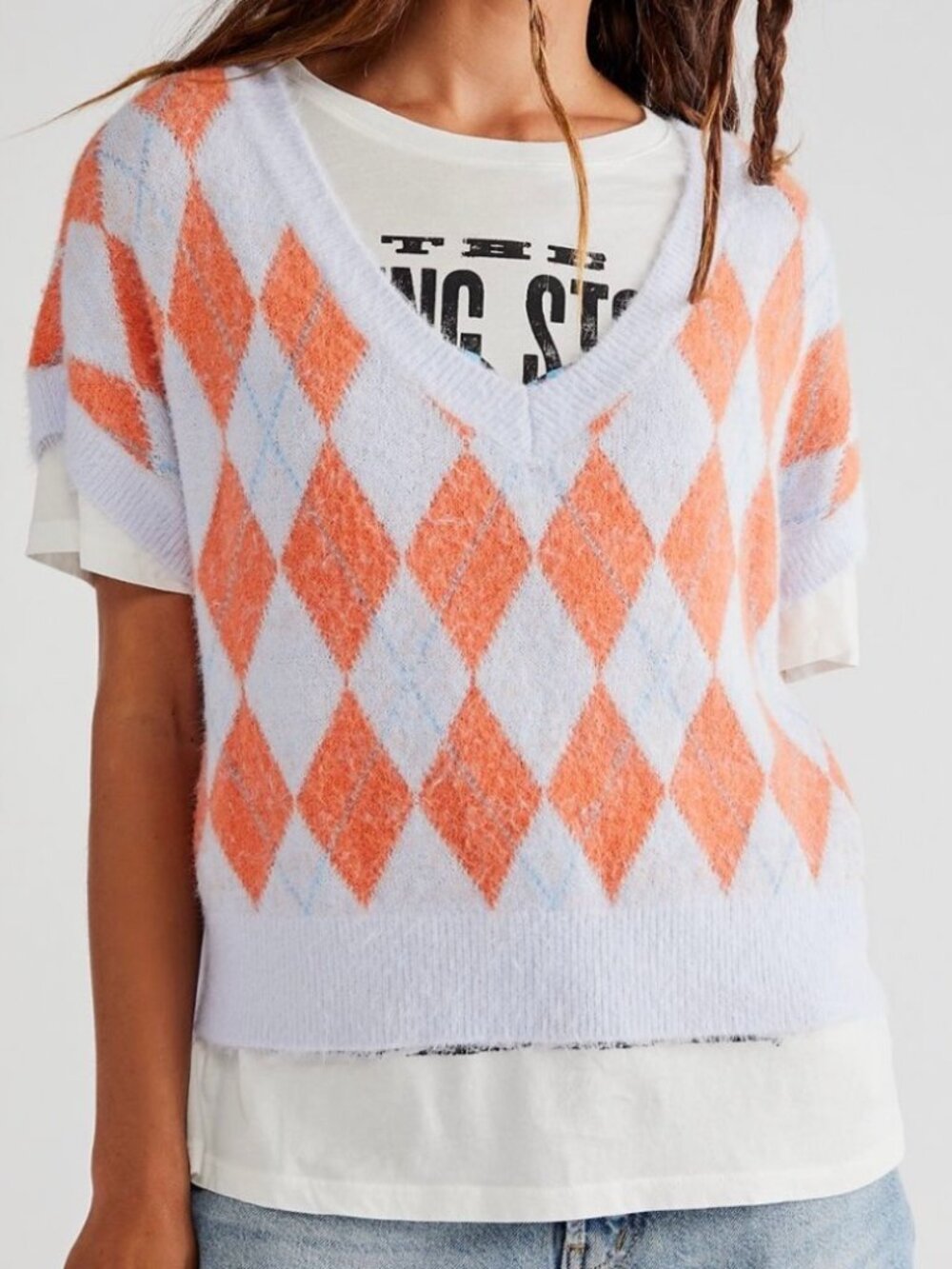 Free People, Through The Motions Sweater Vest, SIZE: Small